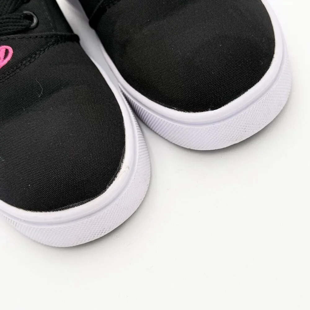 Heelys Pro 20 LG Roller Skate Shoes Pink Black Canvas Lace Up - US Kids 6Y / EU